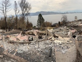 The burned remains of Stephen Fuhr's home in West Kelowna, B.C. is shown during a guided tour for neighbourhood residents in an undated handout photo. THE CANADIAN PRESS/HO, Stephen Fuhr