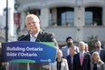 Ontario Premier Doug Ford announces that he will be reversing his government’s decision to open the Greenbelt to developers during a press conference in Niagara Falls, Ont., Thursday, Sept. 21, 2023. The announcement comes after a second cabinet minister resigned in the wake of the Greenbelt controversy.