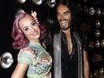 Katy Perry, left, and Russell Brand