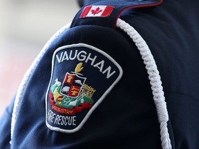 A Vaughan Fire and Rescue firefighter.