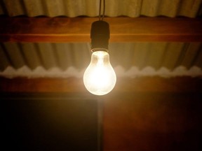An old incandescent lightbulb.