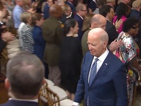 U.S. President Joe Biden is seen walking out during a Medal of Honor ceremony at the White House in Washington, D.C., Tuesday, Sept. 5, 2023.