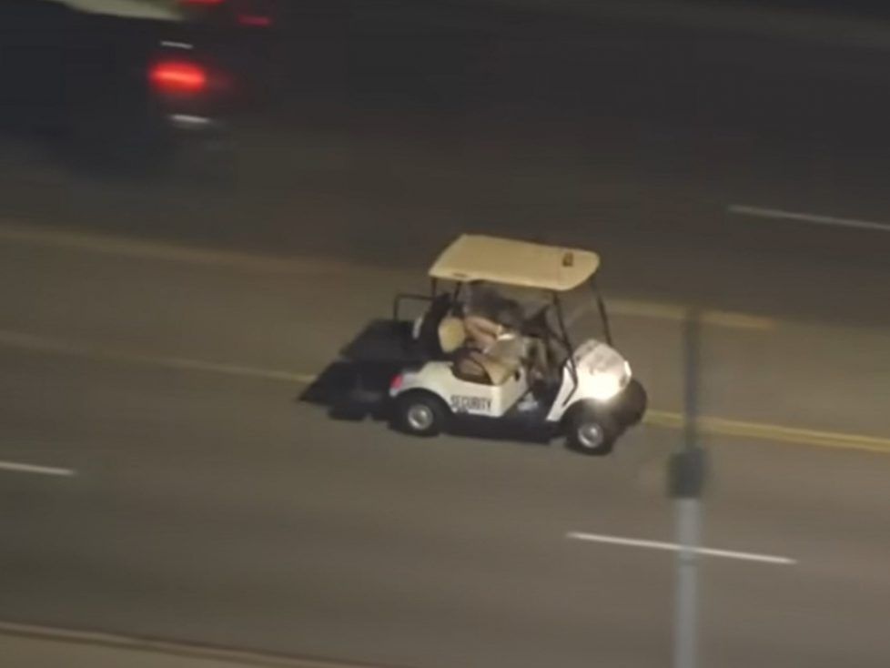 Cops Chase Shirtless Man Holding Dog In Golf Cart Through L.A. Streets ...