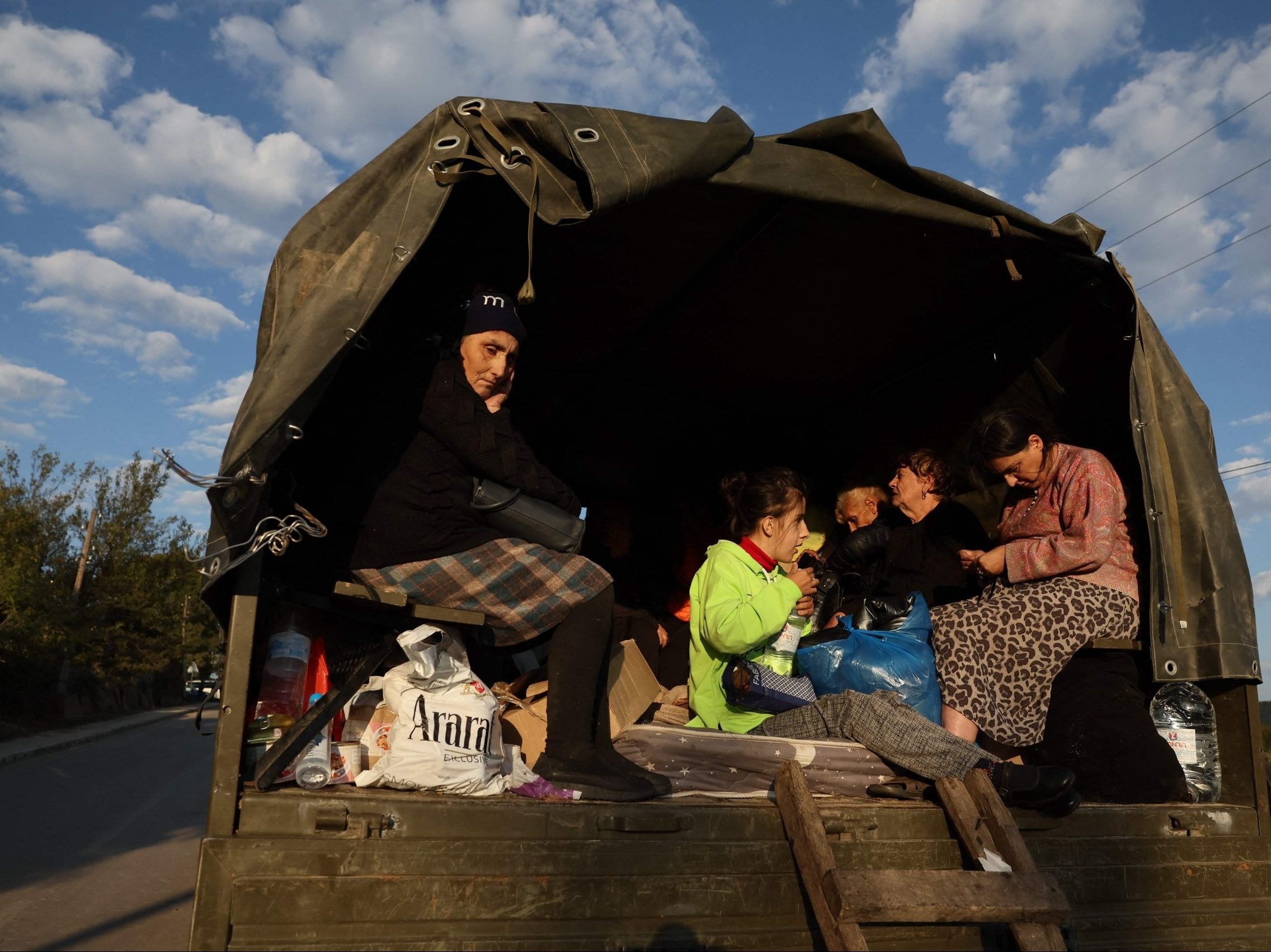 Nearly half of Nagorno-Karabakh's population has fled. What