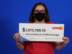 Mississauga retiree Annunziata Bugeja won more than $1 million playing the lottery. (OLG photo )