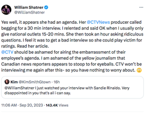 William Shatner na Twitterze