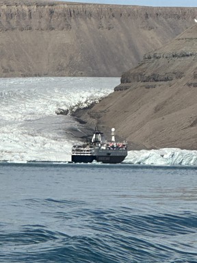 Ocean Endeavour at Cape Croker glacier.