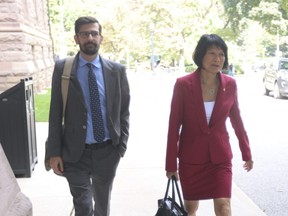 Toronto Mayor Olivia Chow arrives at Queen's Park for an meeting with Ontario Premier Doug Ford to discuss a myriad of topics on Monday, September 18, 2023.
