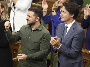 Ukrainian President Volodymyr Zelenskyy and Prime Minister Justin Trudeau