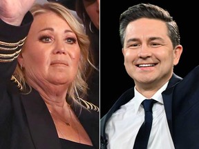 Jann Arden and Pierre Poilievre are pictured in a combination photo