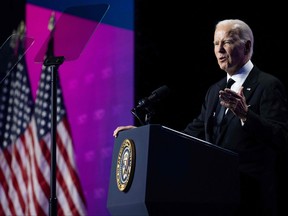 U.S. President Joe Biden speaks during the Congressional Hispanic Caucus Institute 46th Annual Gala at the Walter E. Washington Convention Center in Washington, D.C., on Sept. 21, 2023.