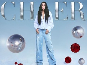 Cher is pictured on her Christmas album.