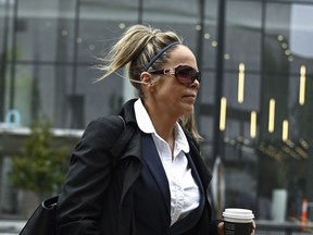 Tamara Lich arrives for her trial at the courthouse in Ottawa, on Tuesday, Sept. 19, 2023.