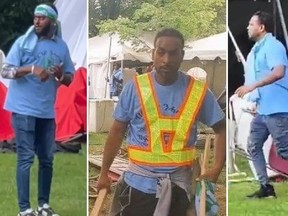 Toronto Police are seeking to identify three suspects following a confrontation that became violent during a festival at Earlscourt Park last month.