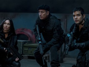 From left, Megan Fox, Andy Garcia and Jacob Scipio in