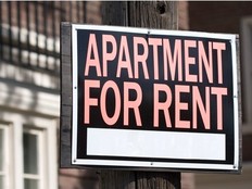 Apartment for rent sign
