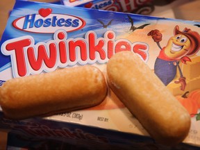 A box of Hostess Brands' Twinkies is shown on Nov. 15, 2012 in Chicago, Ill.