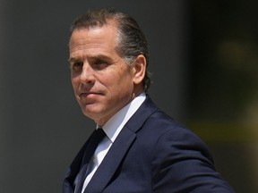 FILE - President Joe Biden's son Hunter Biden leaves after a court appearance, July 26, 2023, in Wilmington, Del. Hunter Biden has filed a lawsuit against the Internal Revenue Service, arguing that two agents violated his right to privacy when they publicly aired his tax information as they pressed claims that a federal investigation into him had been improperly handled. T