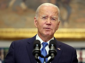 U.S. President Joe Biden delivers remarks