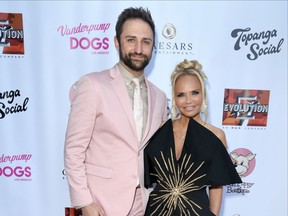 Josh Bryant and Kristin Chenoweth are pictured at the Vanderpump Dog Foundation Gala in Beverly Hills, Calif., in May 2023.