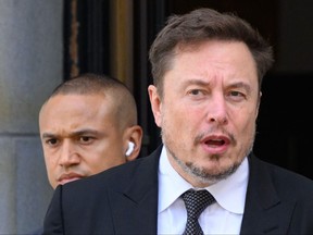 X (formerly Twitter) CEO Elon Musk leaves a US Senate bipartisan Artificial Intelligence (AI) Insight Forum at the U.S. Capitol in Washington, D.C., on Sept. 13, 2023