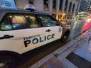 A Toronto Police vehicle is shown parked on Yonge St. in downtown Toronto on Tuesday, Jan. 3, 2023.
