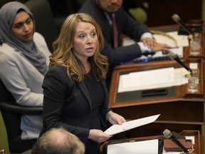 Ontario NDP Leader Marit Stiles questions the government.