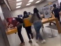 A screenshot from video posted to social media of looting at an Apple store in Philadelphia.