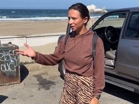 Woman whose belongings were stolen from car in San Francisco.