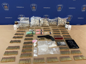 London police seized a gun, 600 rounds of ammunition and drugs in a series of raids, police announced on Tuesday Sept. 12, 2023.