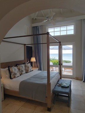 You can’t beat waking up with a stunning view of the Caribbean from your king bed at Jumby Bay Island. (DAVE POLLARD/Toronto Sun)