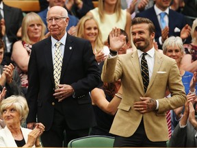 Sir Bobby Charlton and David Beckham