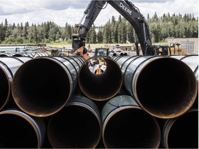 Pipes for the Trans Mountain pipeline