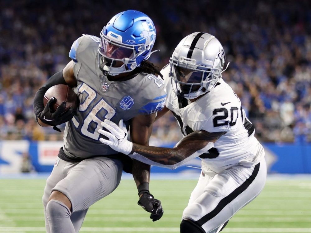 Lions lean on Jahmyr Gibbs' legs, Jared Goff's arm in win over Raiders |  Toronto Sun