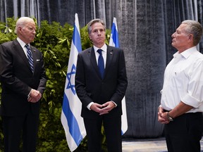 U.S. President Joe Biden and Secretary of State Antony Blinken meet with victims' relatives and first responders directly affected by the Hamas attack.