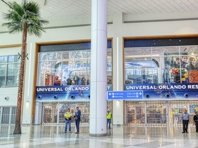 Universal Orlando Resort store at Terminal C at Orlando International Airport. (Ricardo Ramirez Buxeda/Orlando Sentinel via AP)
