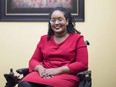 Sarah Jama, who has cerebral palsy, poses for a portrait at her home in Hamilton on March 13, 2018.