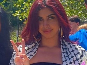 Yara Jamal, listed on CTVs website as a writer and production assistant, was also at a Pro-Palestine rally in Halifax Sunday and quoted saying there is no room for a "Zionist" state -- supplied photo