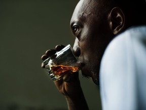 alcoholic man drinking