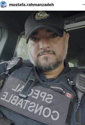Toronto Community Safety Unit Officer Mustafa Rahmanzadeh in an image posted to social media.
