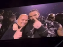 Former Maple Leafs great Tie Domi and Drake seen together at the Toronto stop of the rapper's It's All a Blur tour.