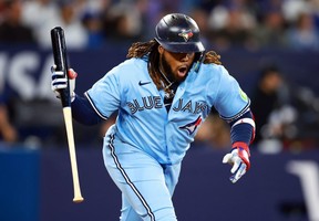 Vladimir Guerrero Jr. has now endured back-to-back seasons of regression from his spectacular 2021. GETTY IMAGES