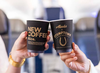 Alaska Airlines partnered with Portland, Ore.-based Stumptown Coffee Roasters on a brew/ Handout/Alaska Airlines