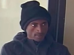 Investigators need help identifying this man who is suspected of robbing three people at ATMs near Keele St. and Sheppard Ave. W. between Sept. 1 and Oct. 4, 2023.