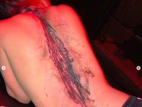 Billie Eilish Back Tattoo - Instagram