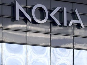 A view of the Nokia headquarters in Espoo, Finland, Thursday, Oct. 19, 2023.