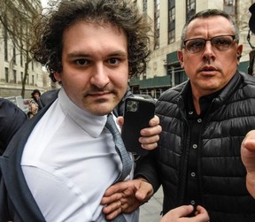 Sam Bankman-Fried, co-founder of FTX Cryptocurrency Derivatives Exchange, departs from court in New York, US, on Thursday, Feb. 16, 2023. US prosecutors said their discovery that Sam Bankman-Fried used a virtual private network to access the internet on two recent occasions raises concerns that the FTX co-founder could be hiding his online activities.