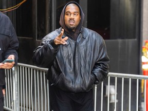 Kanye West is seen in New York City, May 22, 2022.