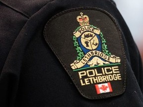 A Lethbridge Police arm badge
