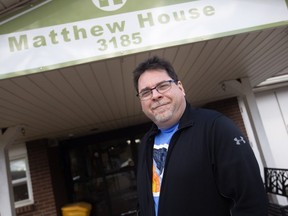Mike Morency, executive director of Matthew House Windsor, is seen outside the organization's Forest Glade location on Saturday, Oct. 7, 2023.